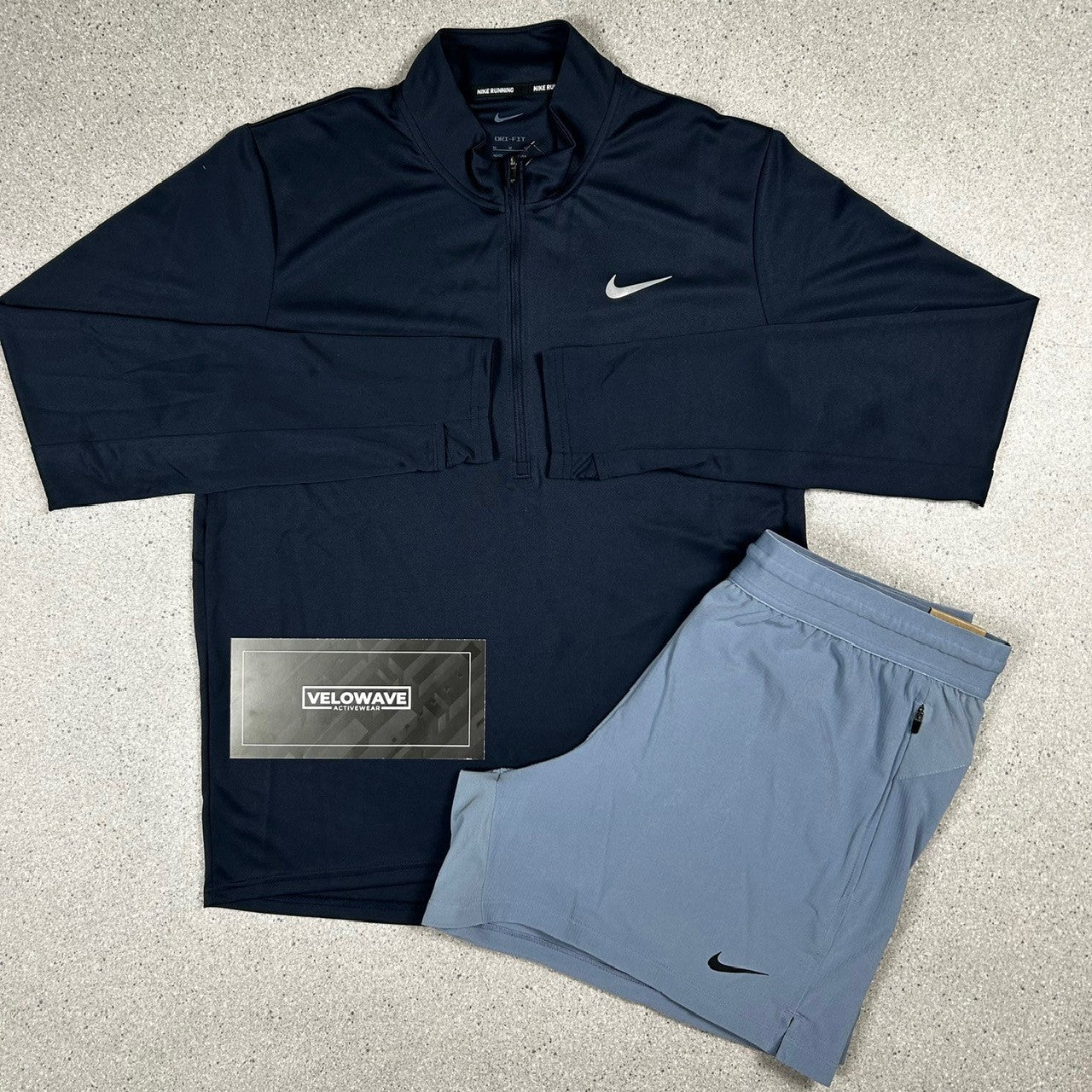 Blue Nike 1/4 Zip Set - Velowave-activewear