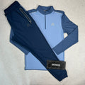 Montirex Blue 1/4 Zip Tracksuit - Velowave-activewear