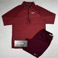 Burgundy Nike 1/4 Zip Set - Velowave-activewear
