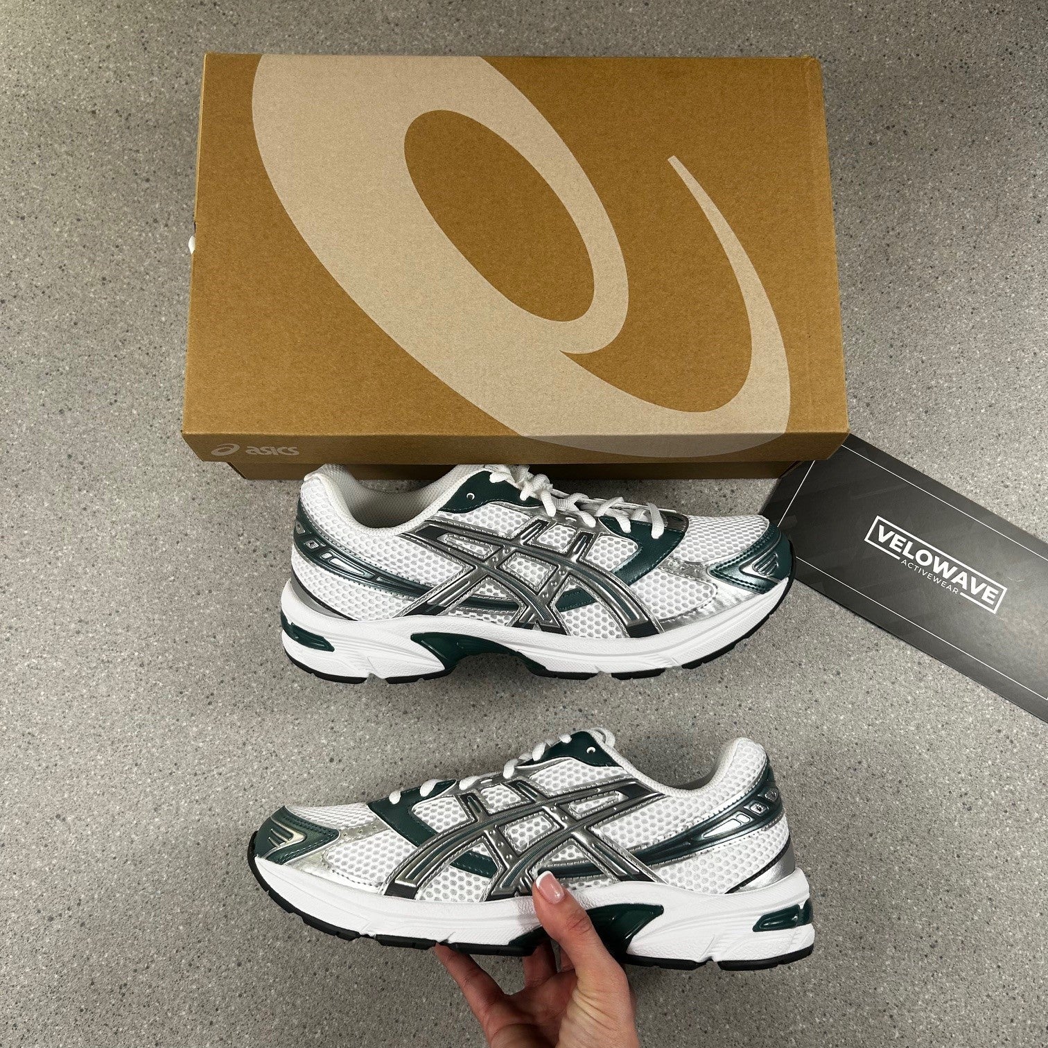 Asics Gel-1130 White/Dark Neptune - Velowave-activewear