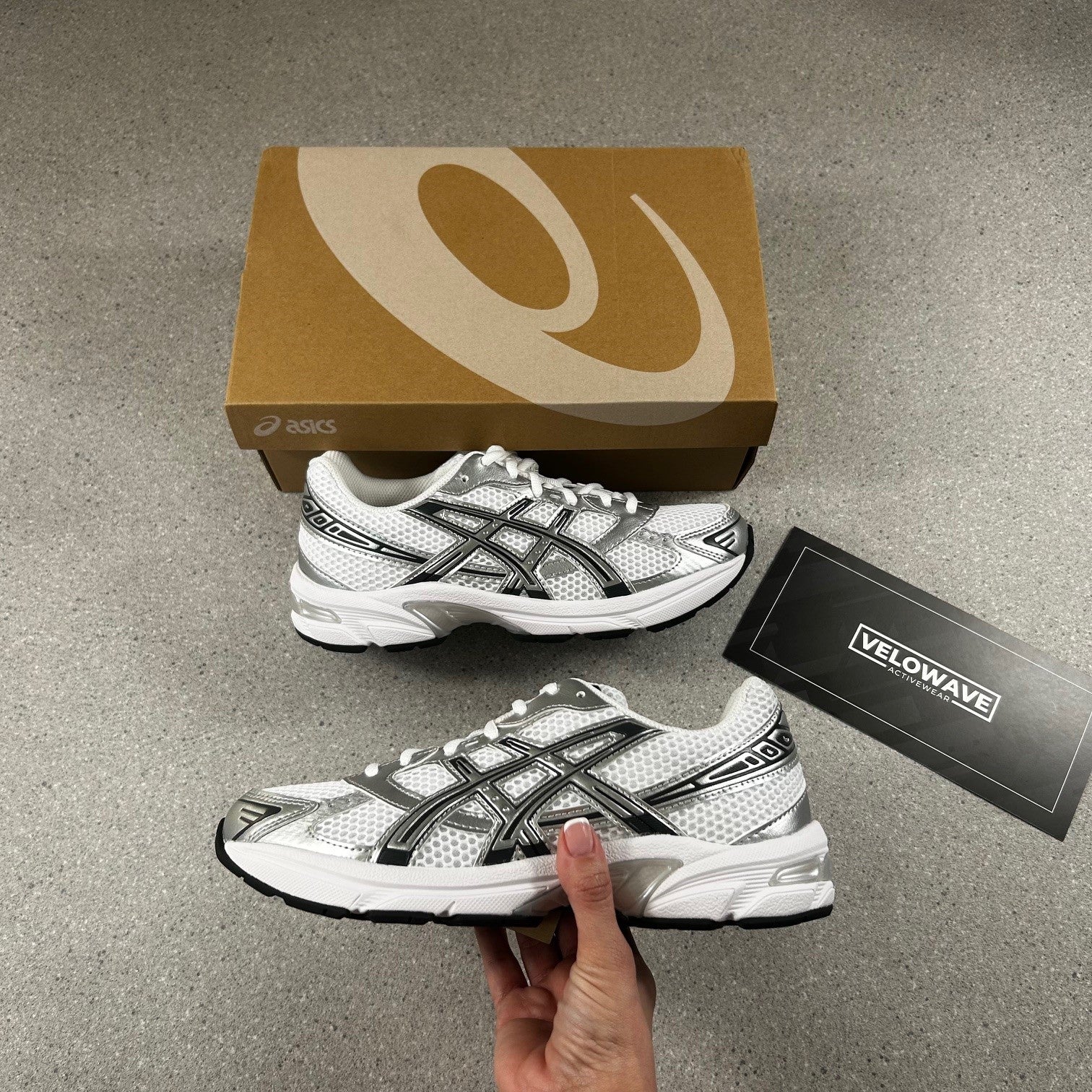 Asics-1130 White/Pure Silver - Velowave-activewear