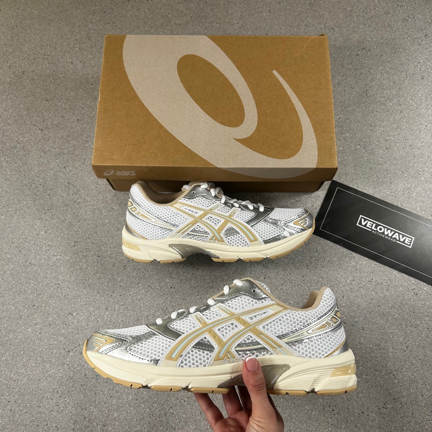 Asics Gel-1130 White / Dune - Velowave-activewear