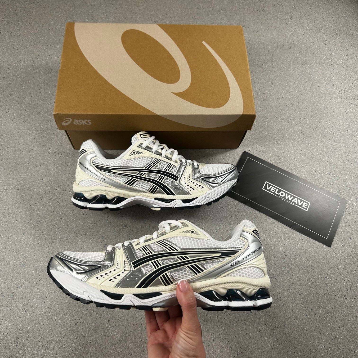 Asics Gel-Kayano 14 White/Midnight - Velowave-activewear